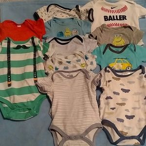 11 short sleeve onesies